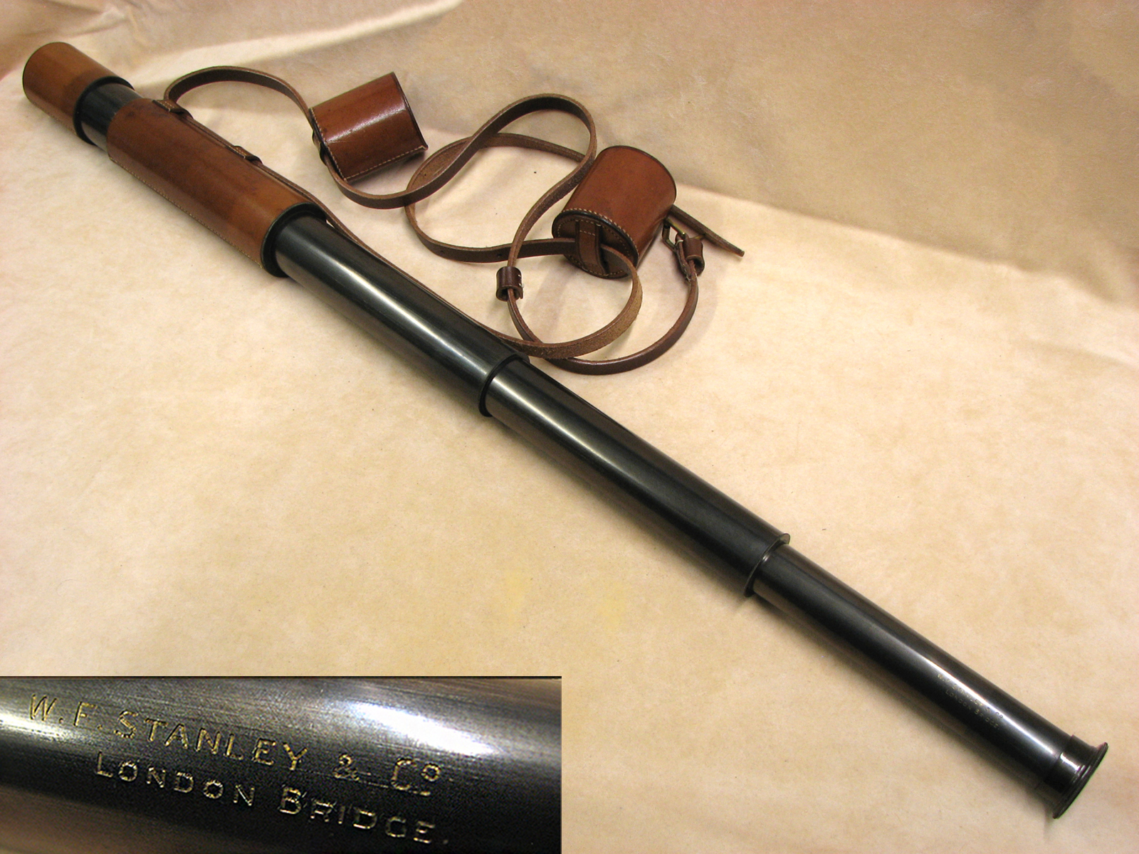 Stanley 3 draw field telescope owned by John B O'Donnell